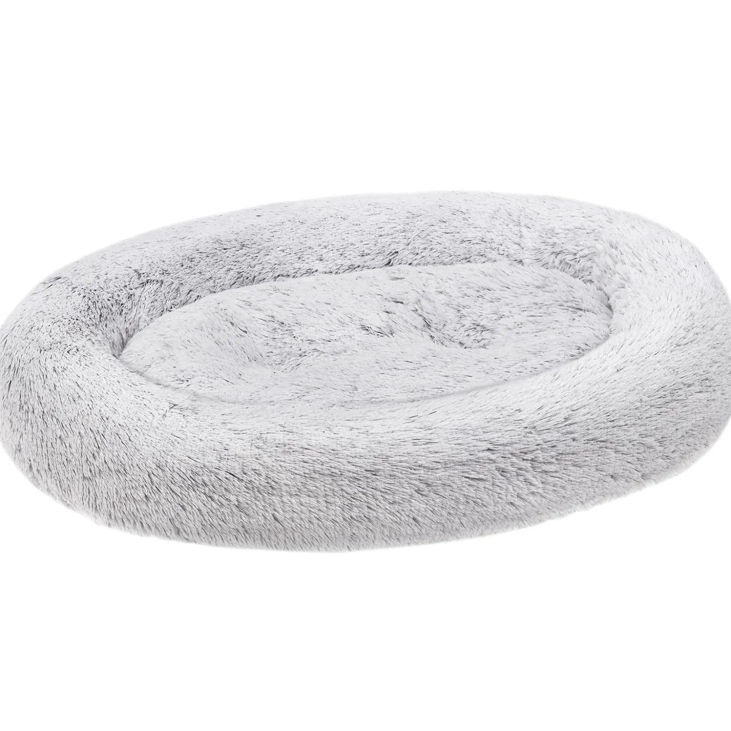 Shaggy Donut Bed White