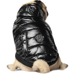 Shiny Black Puffer Vest