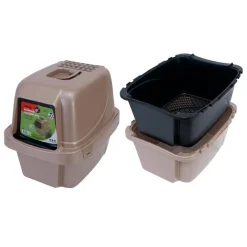 Sifting Enclosed Brown Litter Box