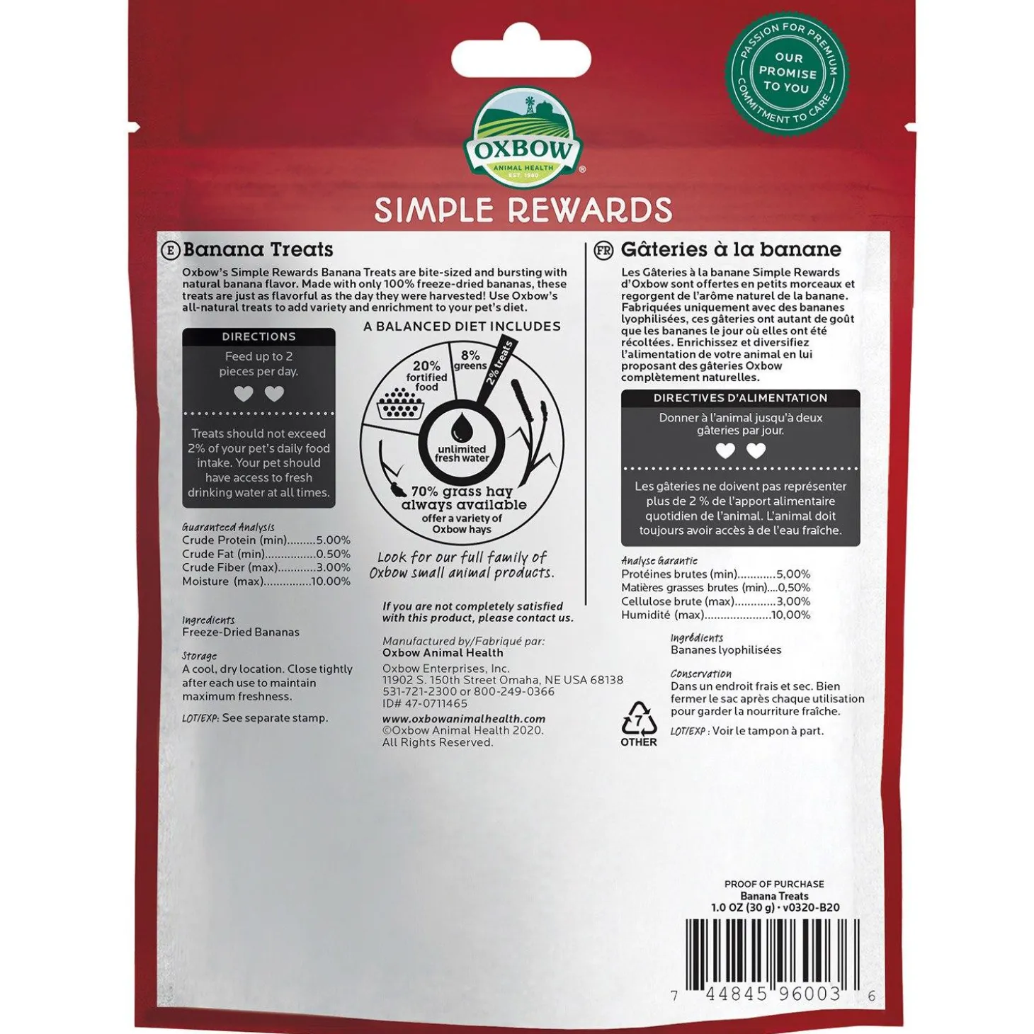 Simple Rewards Banana Small Animal Treats