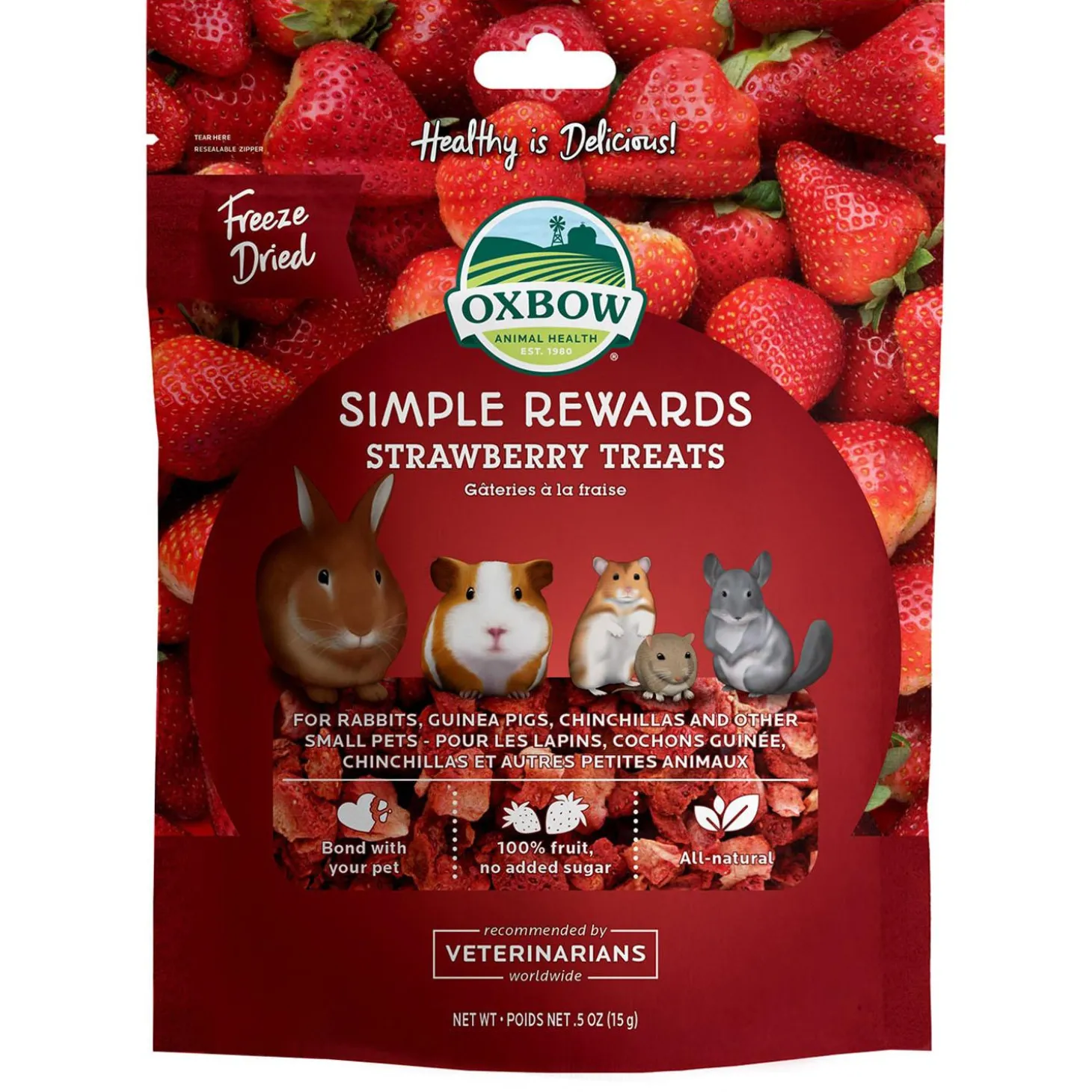 Simple Rewards Strawberry Small Animal Treats