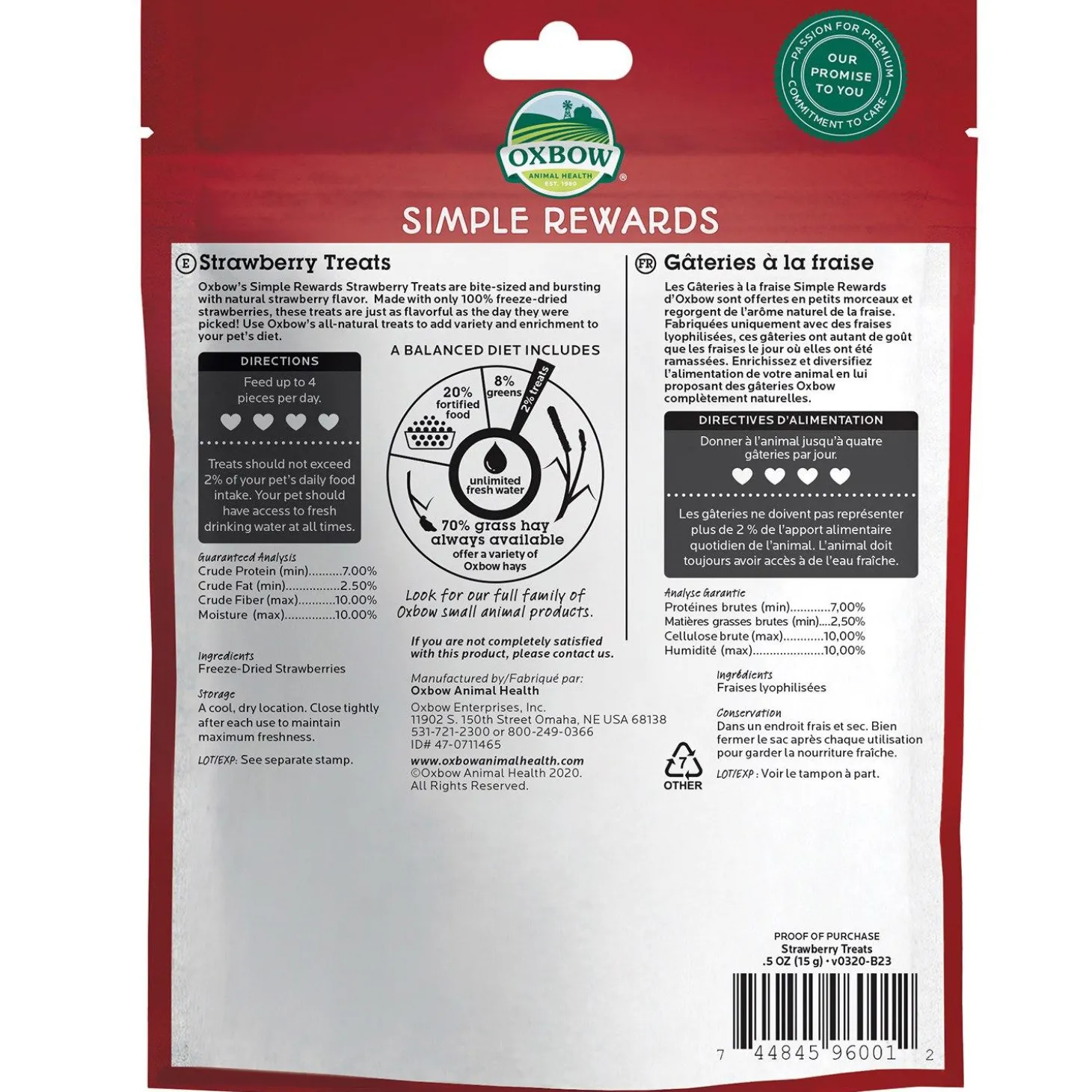 Simple Rewards Strawberry Small Animal Treats