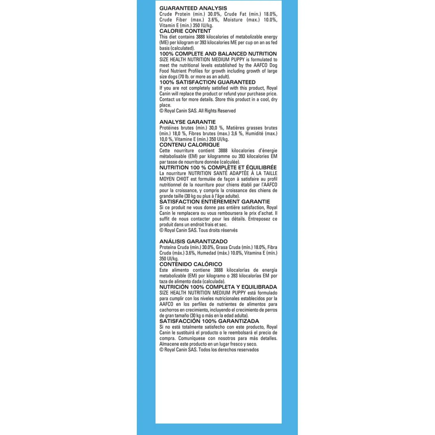 Size Health Nutrition Medium Puppy Dog Food