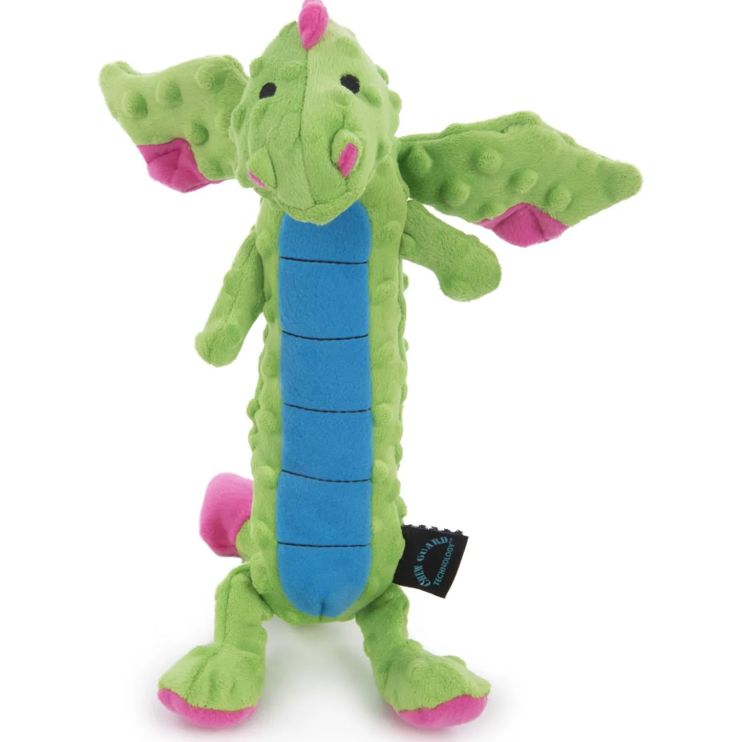 Skinny Green Dragon with Chew Guard Dog Toy