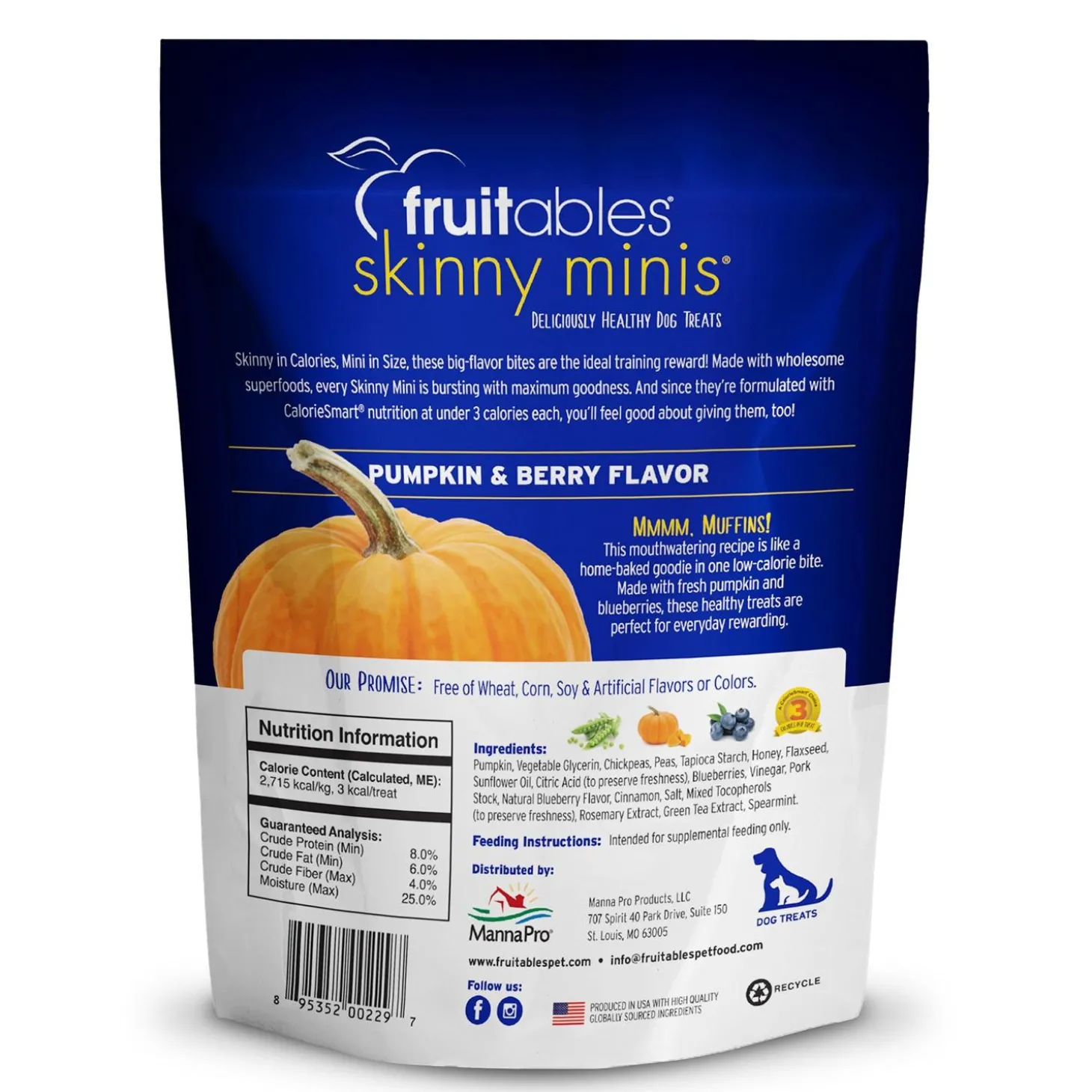 Skinny Minis Soft Pumpkin & Berry Flavour Dog Treats