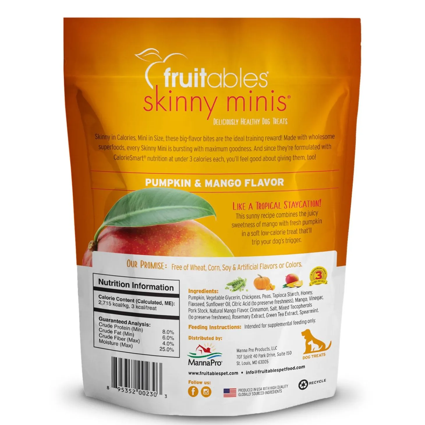 Skinny Minis Soft Pumpkin & Mango Flavour Dog Treats