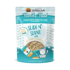Slide N' Serve Pate Family Food Chicken Breast Dinner with Tuna Cat Food