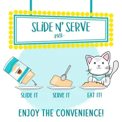 Slide N' Serve Pate The Newly Feds Beef & Salmon Dinner Cat Food