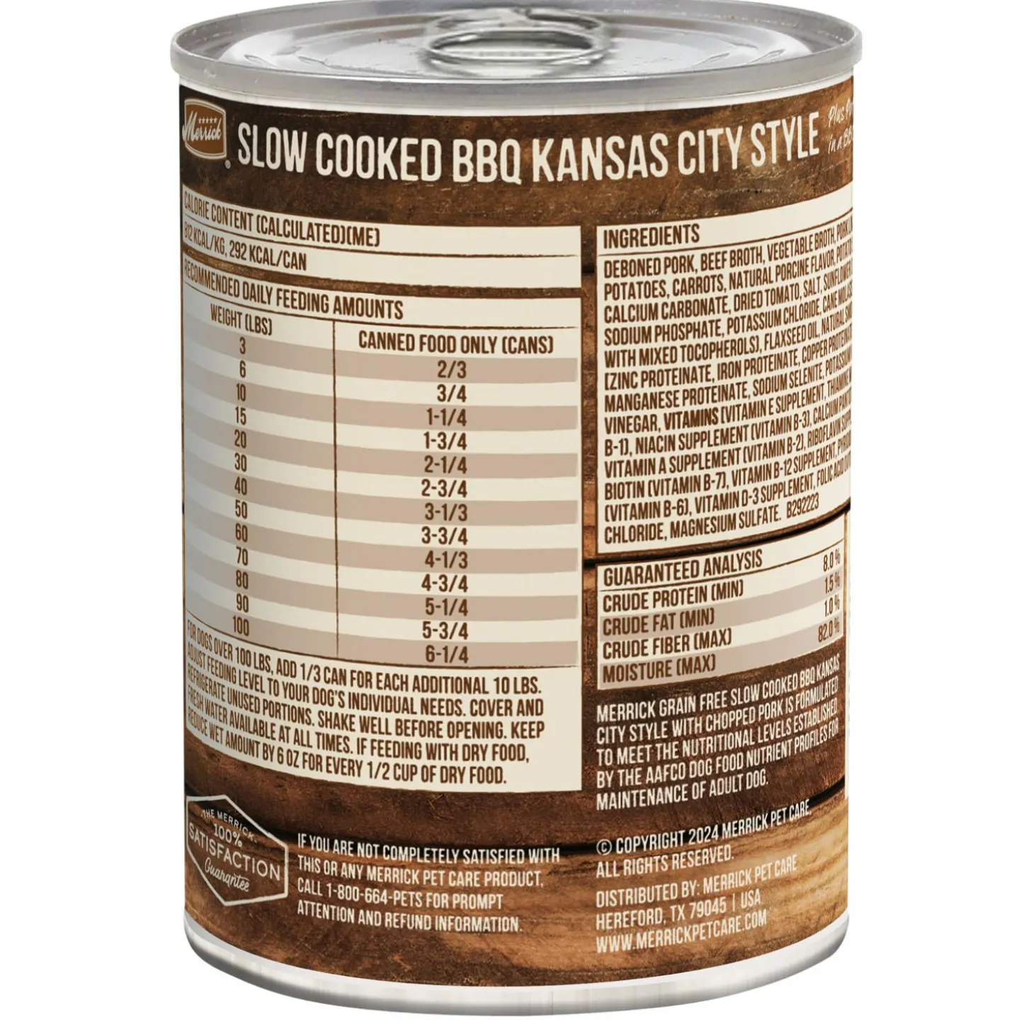 Slow Cooked BBQ Kansas City Style with Chopped Pork Adult Dog Food