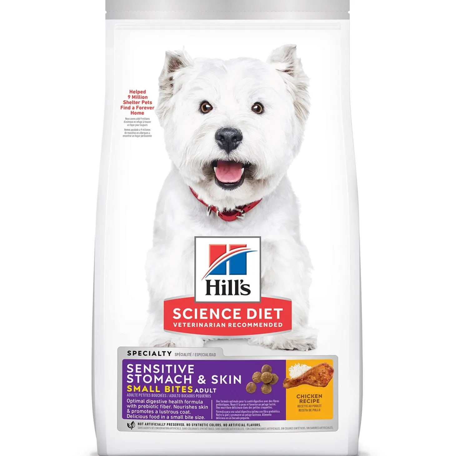 Small Bites Sensitive Stomach & Skin Chicken Recipe Adult Dog Food