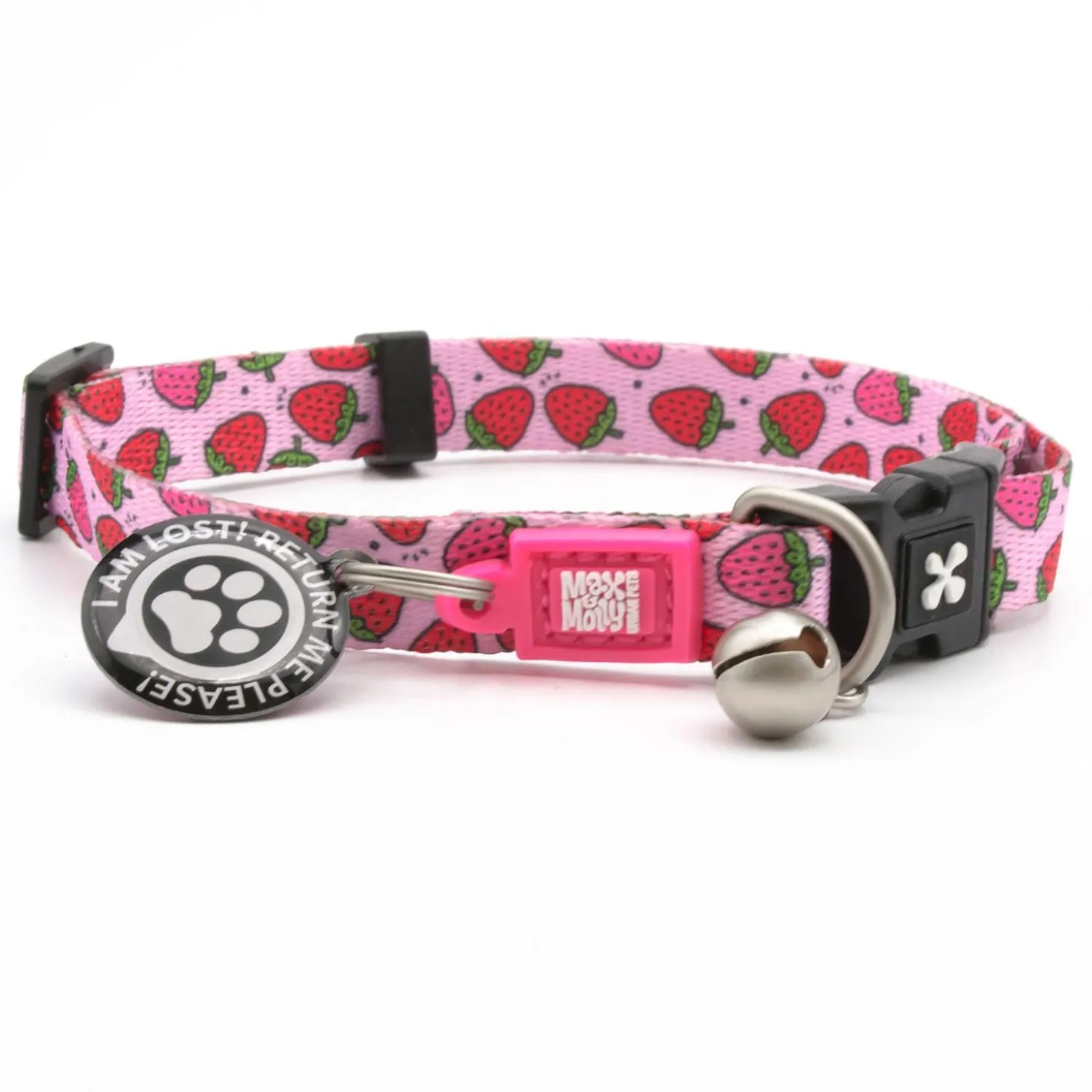 Smart ID Strawberry Dream Cat Collar