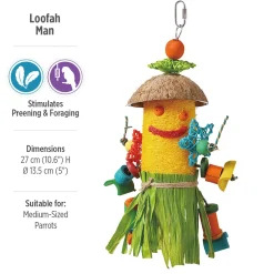Smart.Play Loofah Man Enrichment Parrot Toy