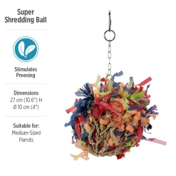 Smart.Play Super Shredding Ball Enrichment Bird Toy