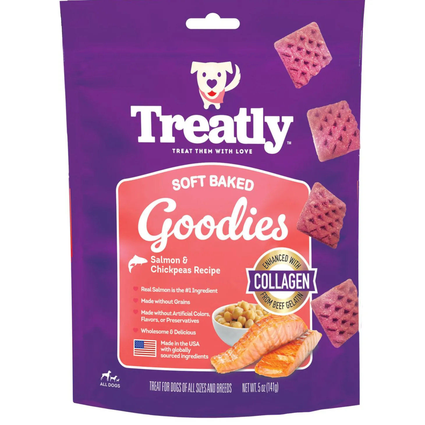 Soft Baked Goodies Salmon & Chickpeas Collagen Dog Treats