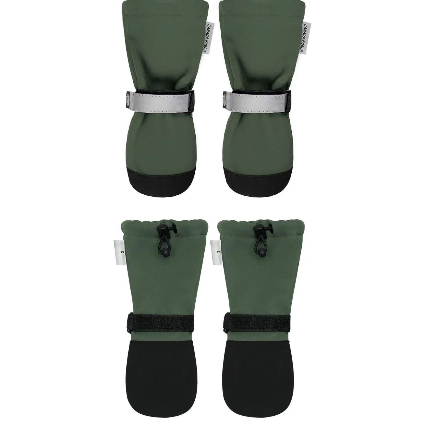Soft Shield Army Green Dog Boots