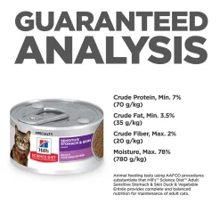 Specialty Sensitive Stomach & Skin Duck & Vegetable Entree Adult Cat Food