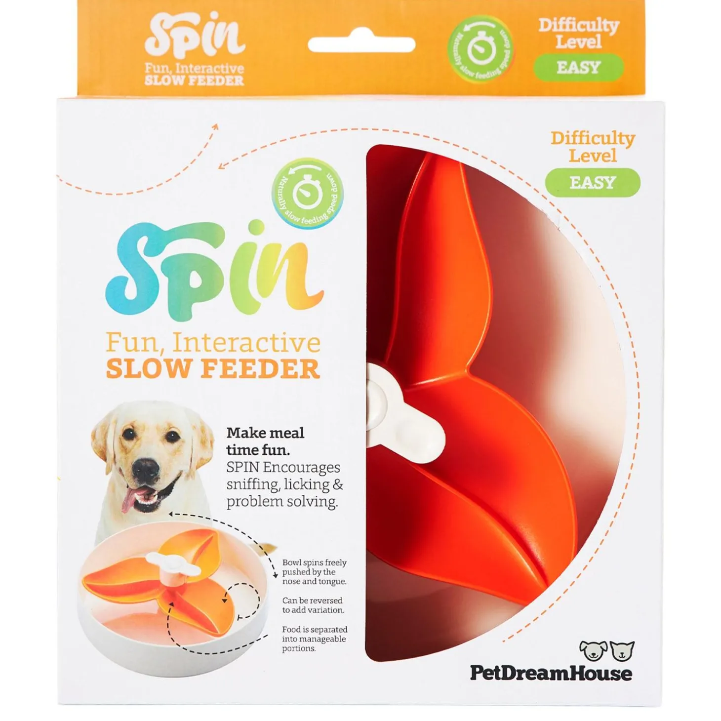 SPIN Interactive Feeder Bougainvillea Orange - Easy Level
