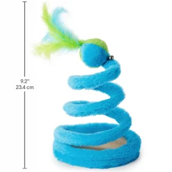 Spiral Blue Scruncher Teaser Cat Toy