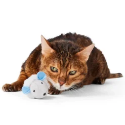 Squeaky Grey Mouse Cat Toy