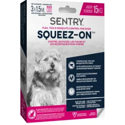 Squeez-On Flea Tick & Mosquito Control for Dogs up to 15kg