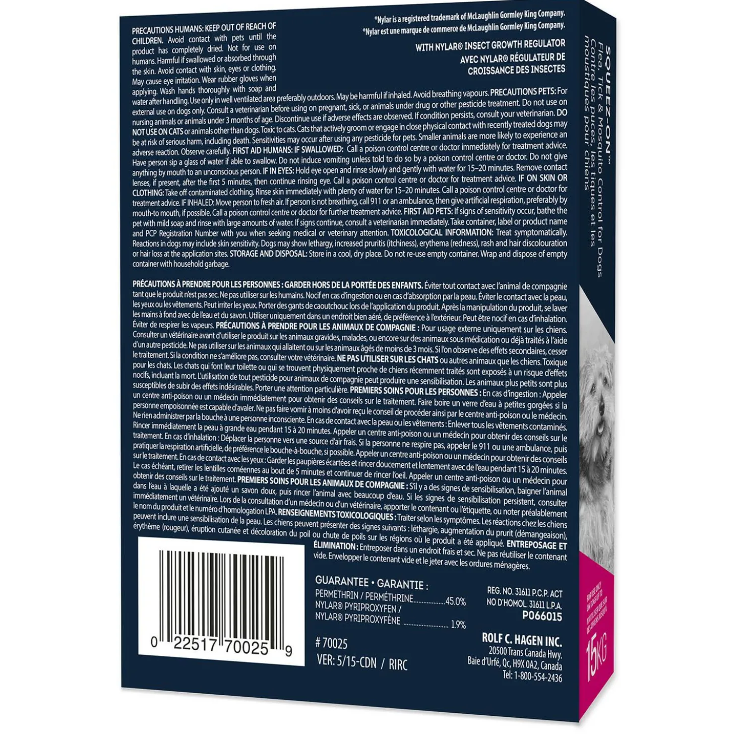 Squeez-On Flea Tick & Mosquito Control for Dogs up to 15kg