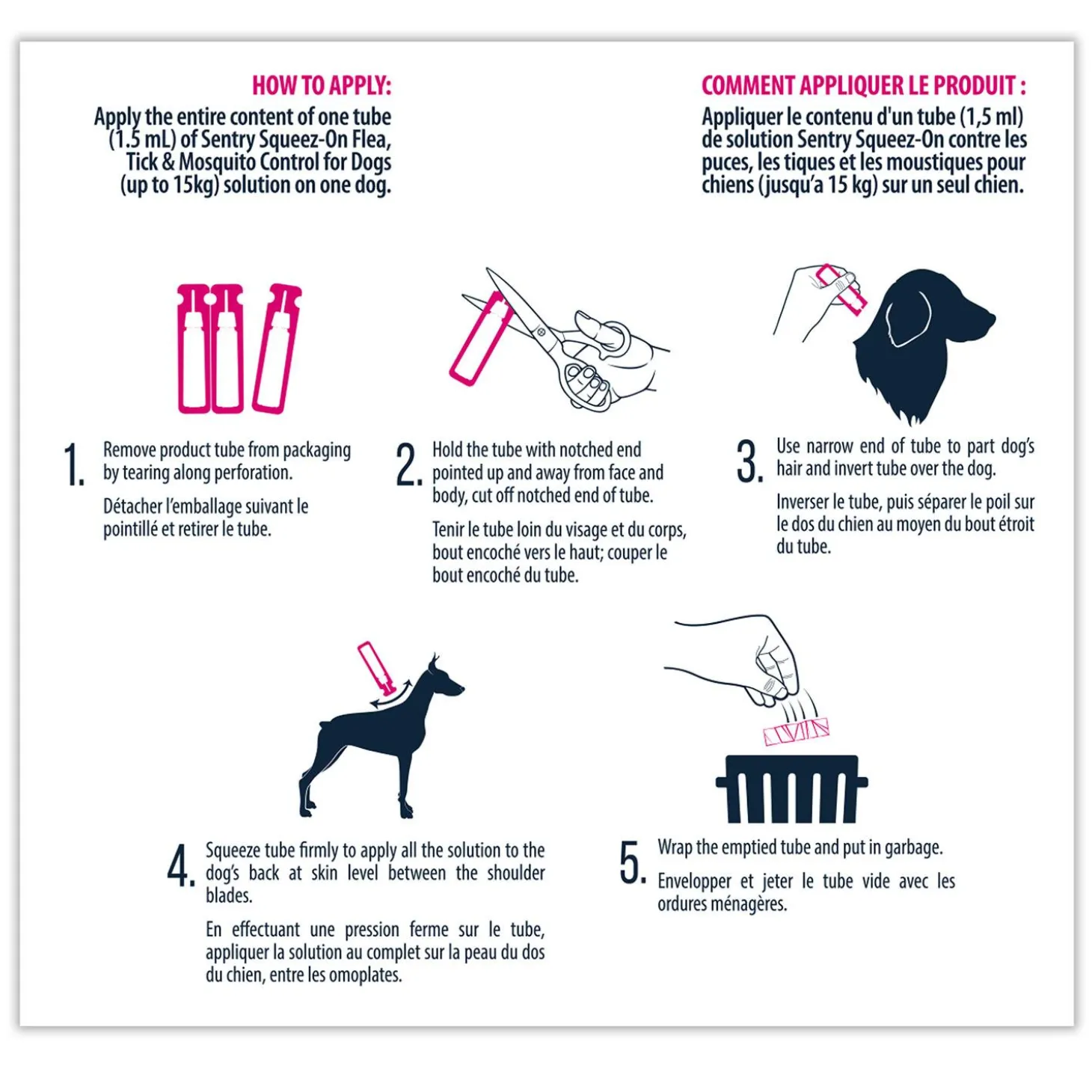 Squeez-On Flea Tick & Mosquito Control for Dogs up to 15kg