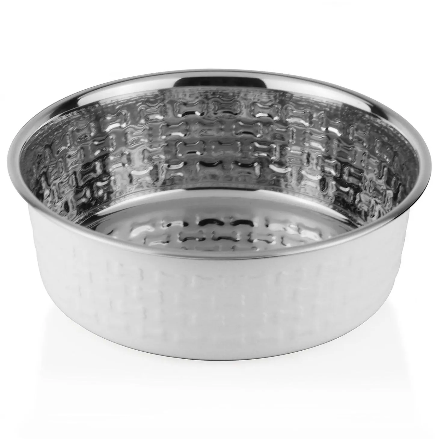 Stainless Steel White Dog Bowl