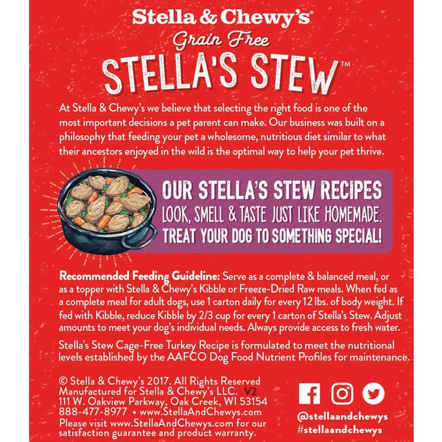 Stella's Stew Cage-Free Turkey Recipe Dog Food
