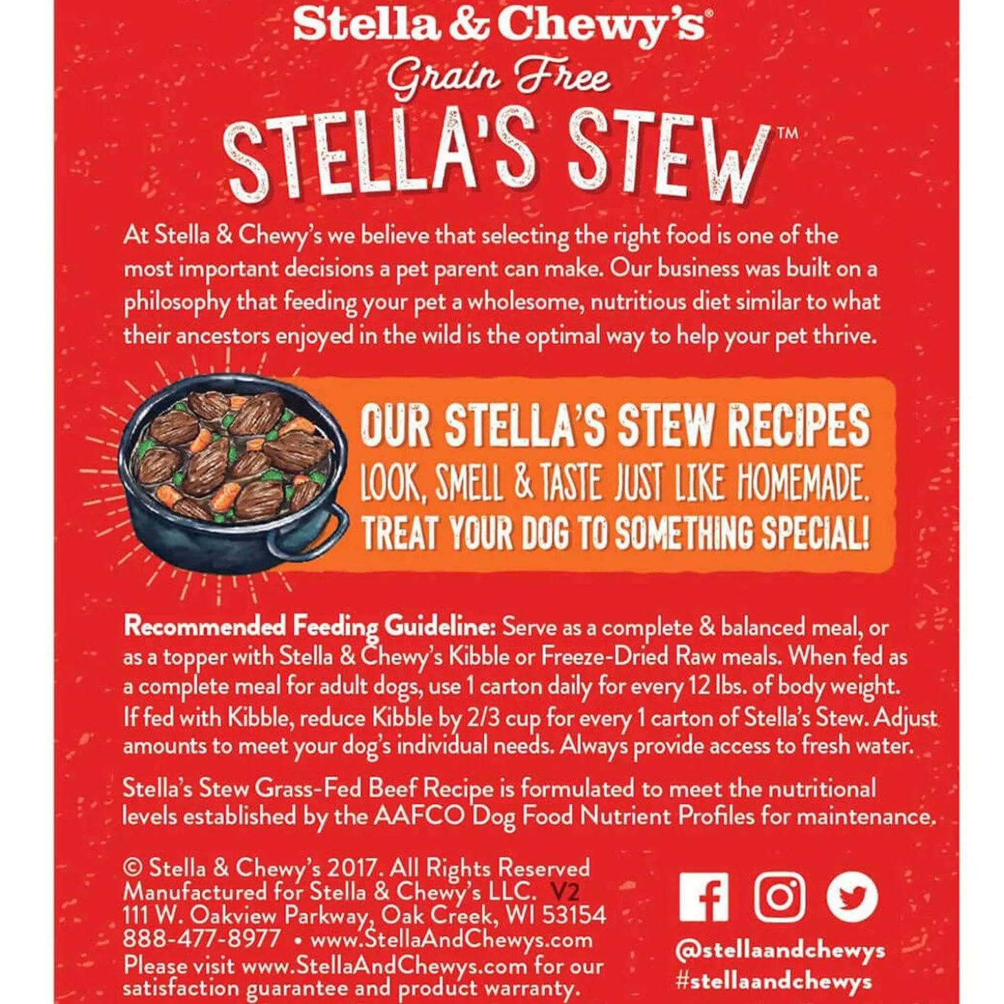 Stella's Stew Grass-Fed Beef Recipe Dog Food
