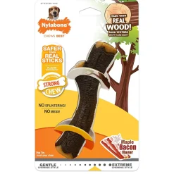 Strong Chew Real Wood Stick Maple Bacon Flavour Dog Toy