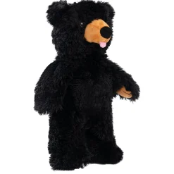 Stuffless Black Bear Squeaker Dog Toy