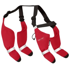 Suspender Long Red Dog Boots
