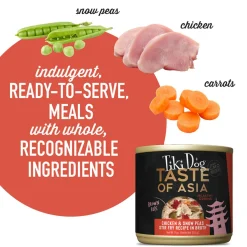 Taste of Asia Chicken & Snow Peas Stir Fry Recipe in Broth Adult Dog Food