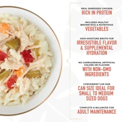 Taste of Asia Chicken & Snow Peas Stir Fry Recipe in Broth Adult Dog Food