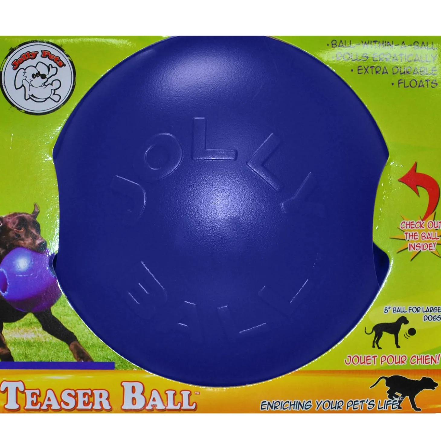Teaser Ball Blue Dog Toy