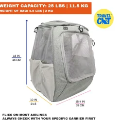 The Navigator Convertible Grey Cat Backpack