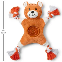 Tiger Orange Rope with Ball Dog Toy