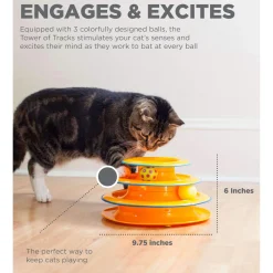 Tower of Tracks Orange Cat Toy