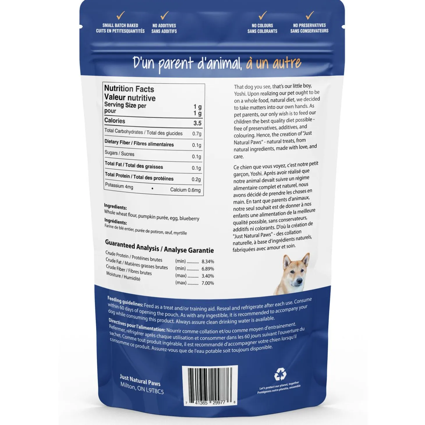 Trainers Blueberry & Pumpkin Dog Treats