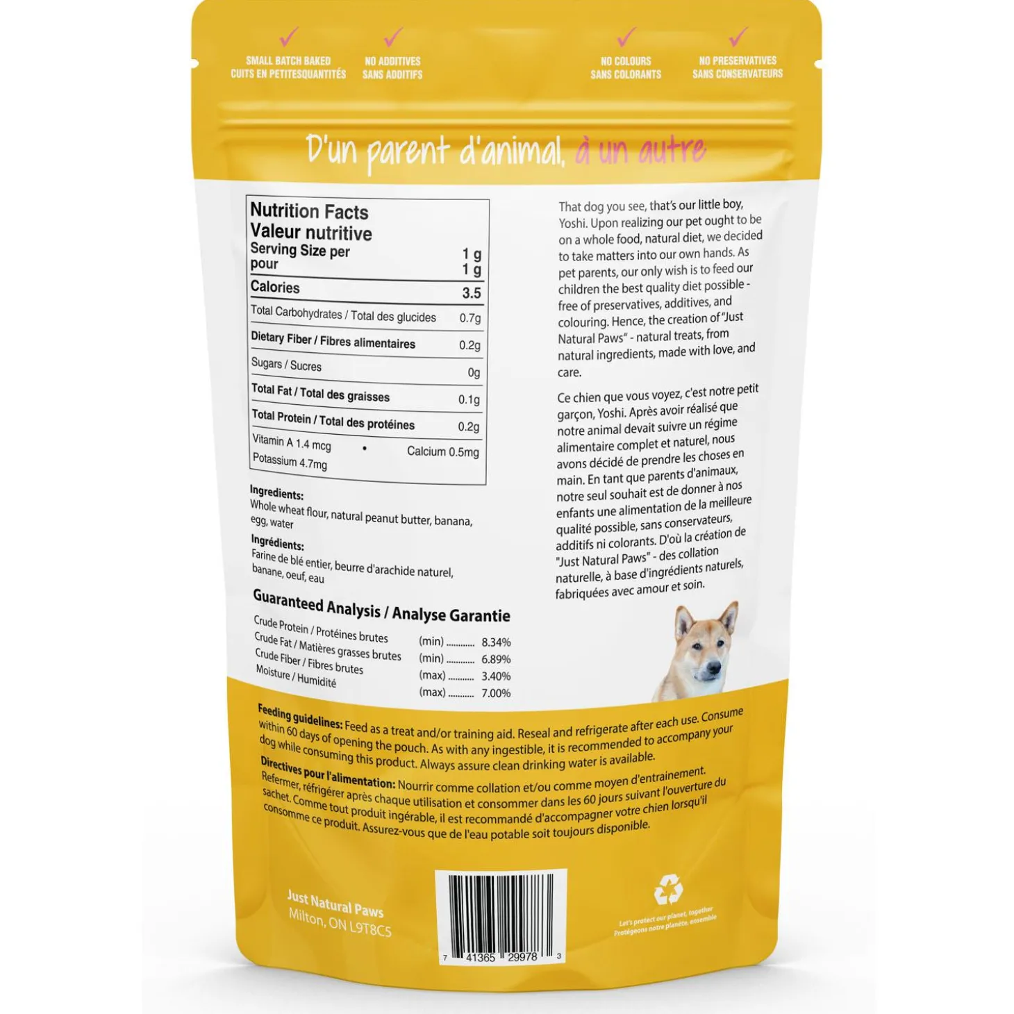 Trainers Peanut Butter & Banana Dog Treats