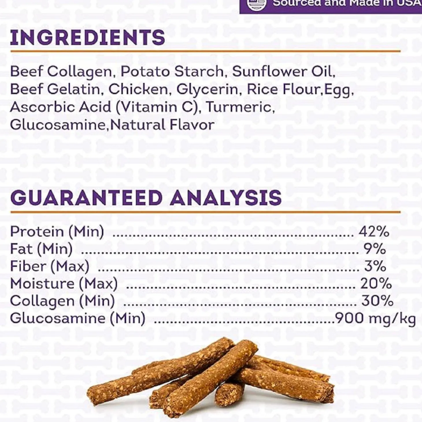Treatly Collagen Mobility Sticks with Real Chicken Medium Dog Treats