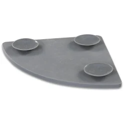 Triangle Grey Licking Mat with Suction