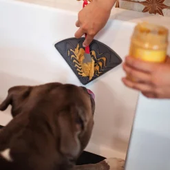 Triangle Grey Licking Mat with Suction