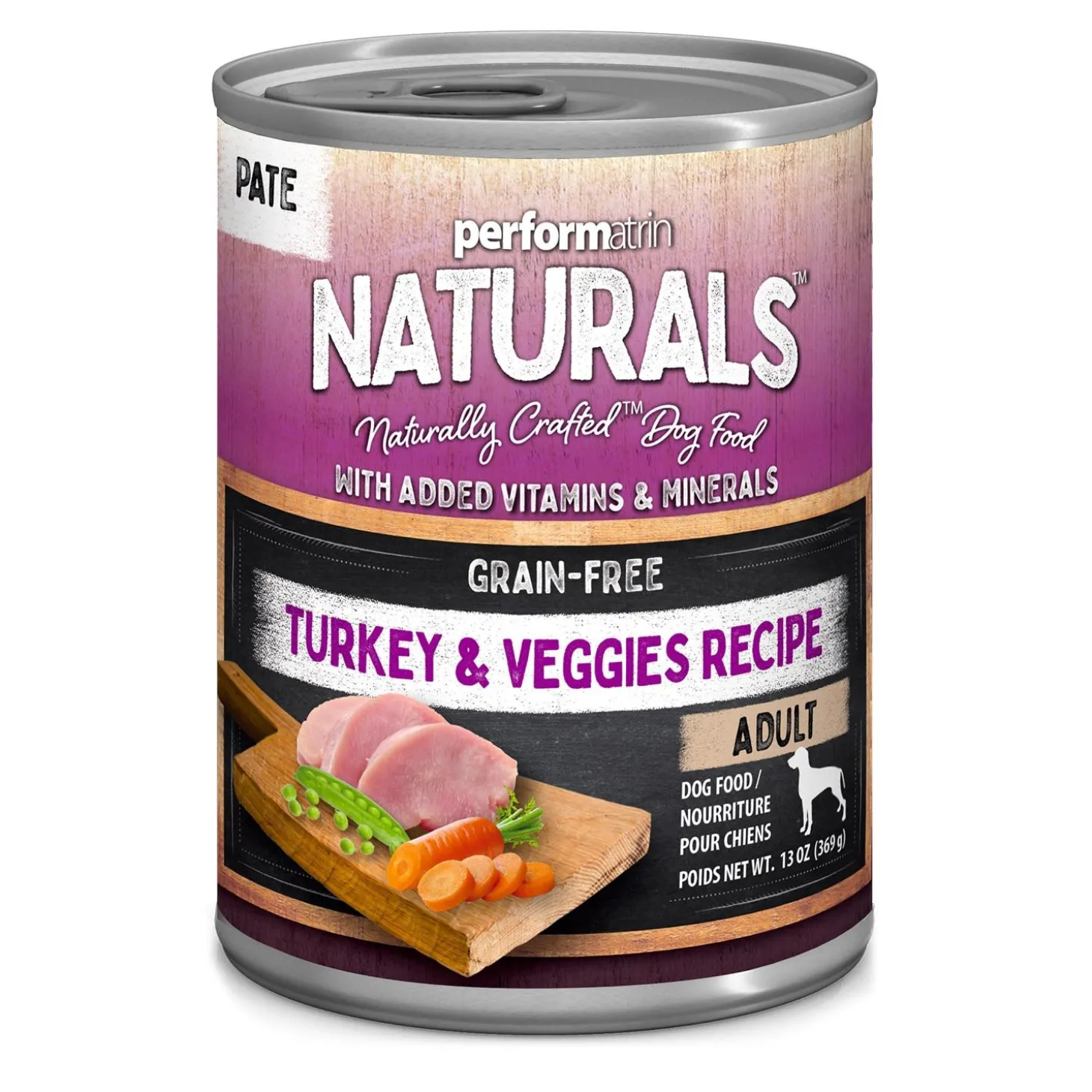 Turkey & Veggies Grain-Free Recipe Pate Adult Dog Food