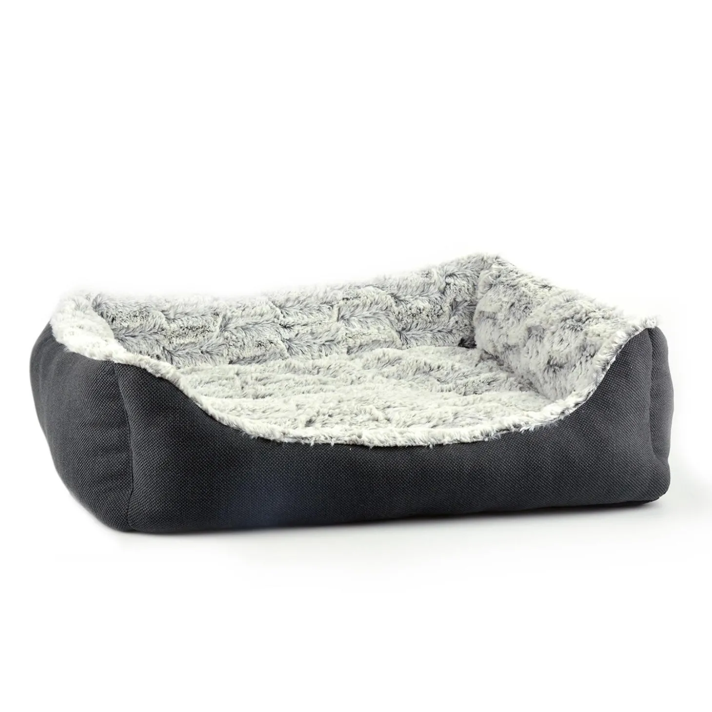 Two Tone Bolster Bed Grey & White