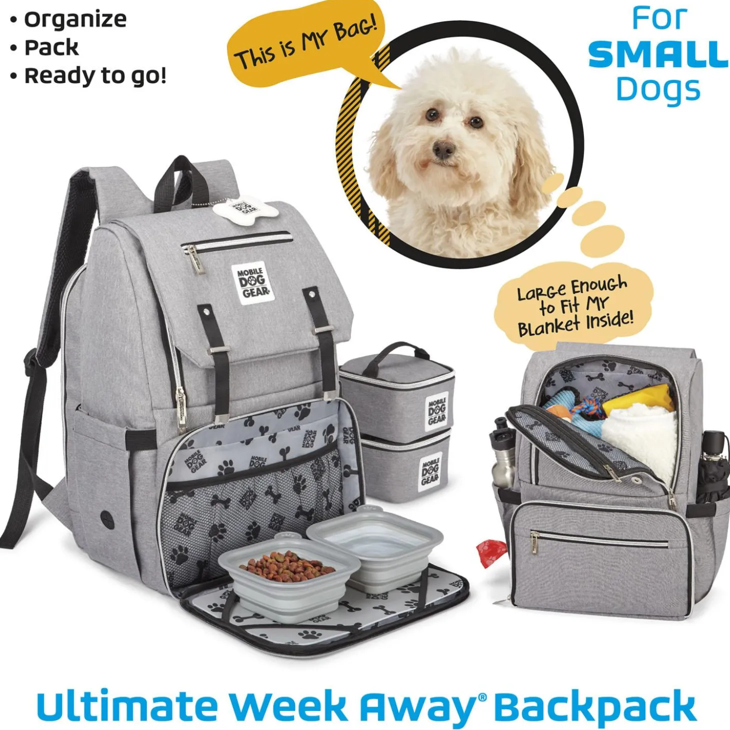 Ultimate Week Away Light Grey Backpack
