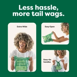 Unscented Easy-Tie Leak-Handles Dog Poop Bags