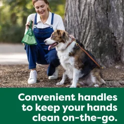 Unscented Easy-Tie Leak-Handles Dog Poop Bags