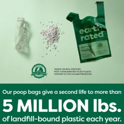 Unscented Easy-Tie Leak-Handles Dog Poop Bags