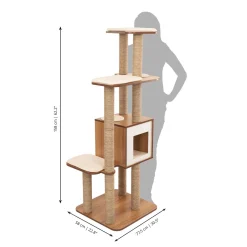 Vesper High Base XL Walnut Cat Tree
